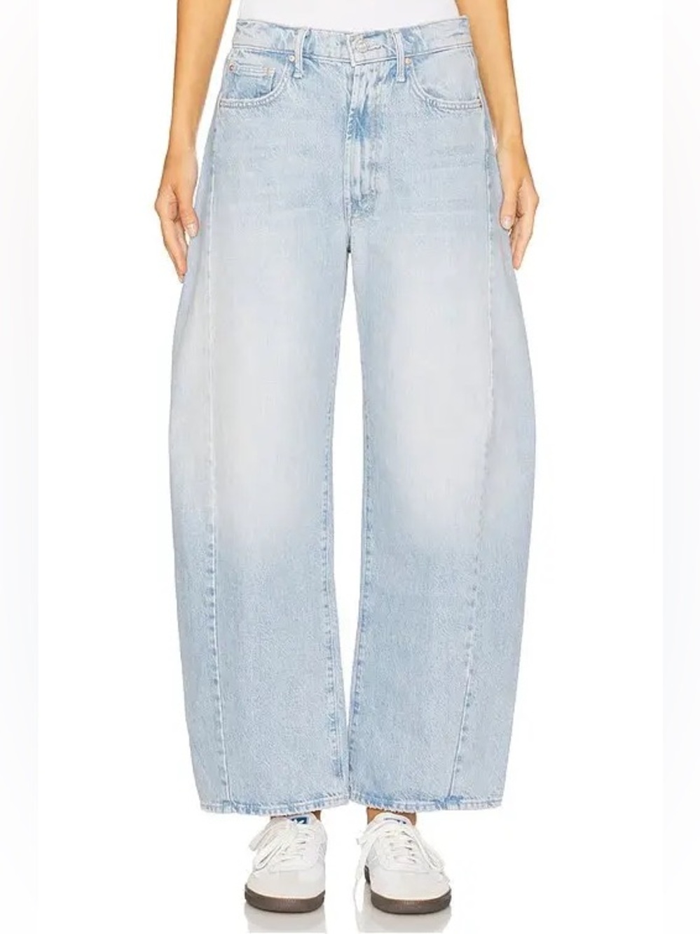 MOTHER The Full Pipe Flood Back Pedal Barrel Leg Jeans Size 29 NWOT - Picture 6 of 10